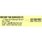 INSTANT TAR SURFACES CC